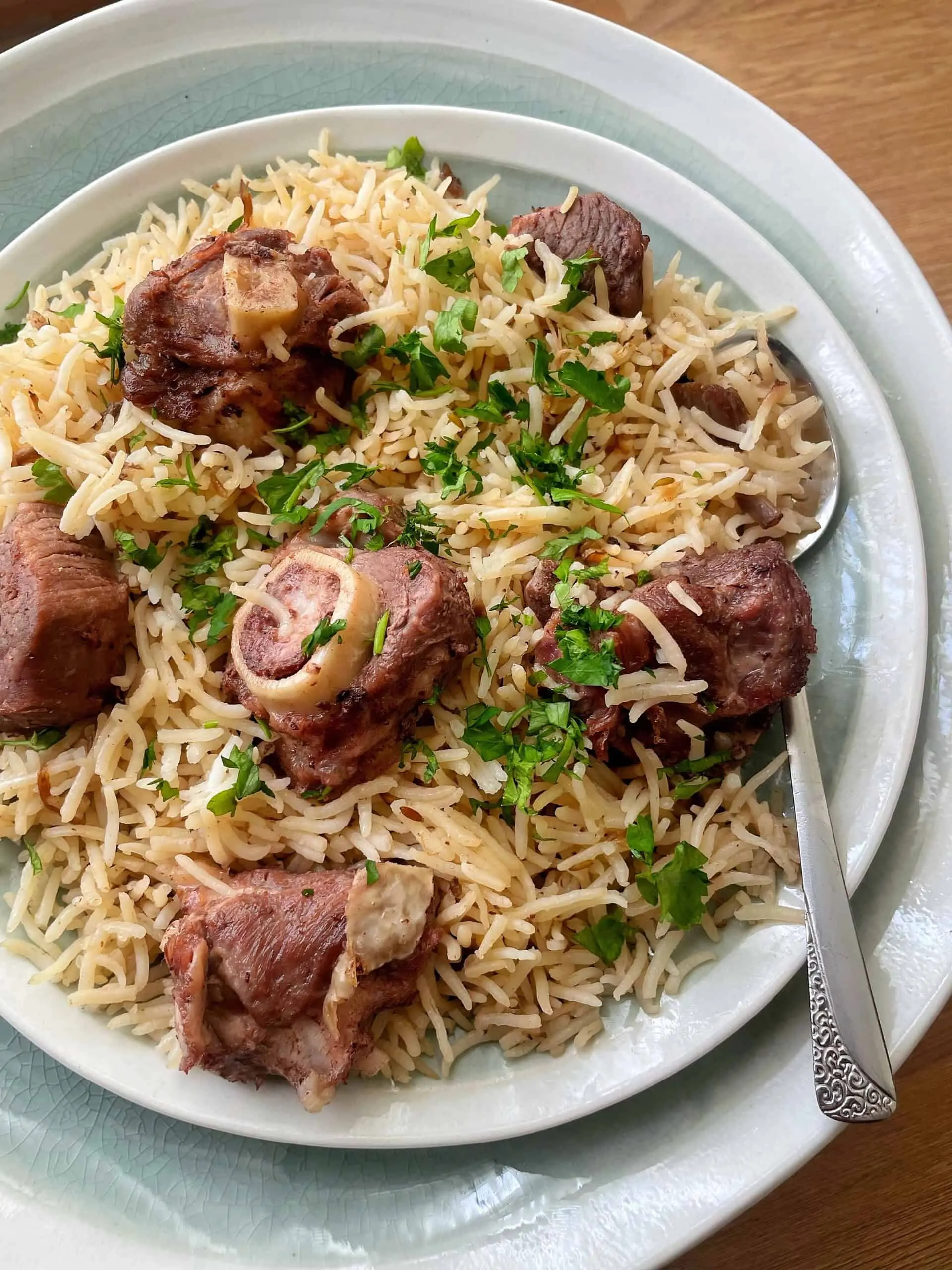 Pulao served as part of the monthly mess at Zafran Kitchen, Ajman Industrial Area 2